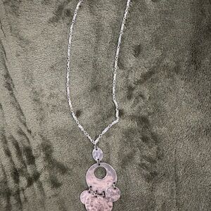 Elegant Silver Steel Pendant Necklace